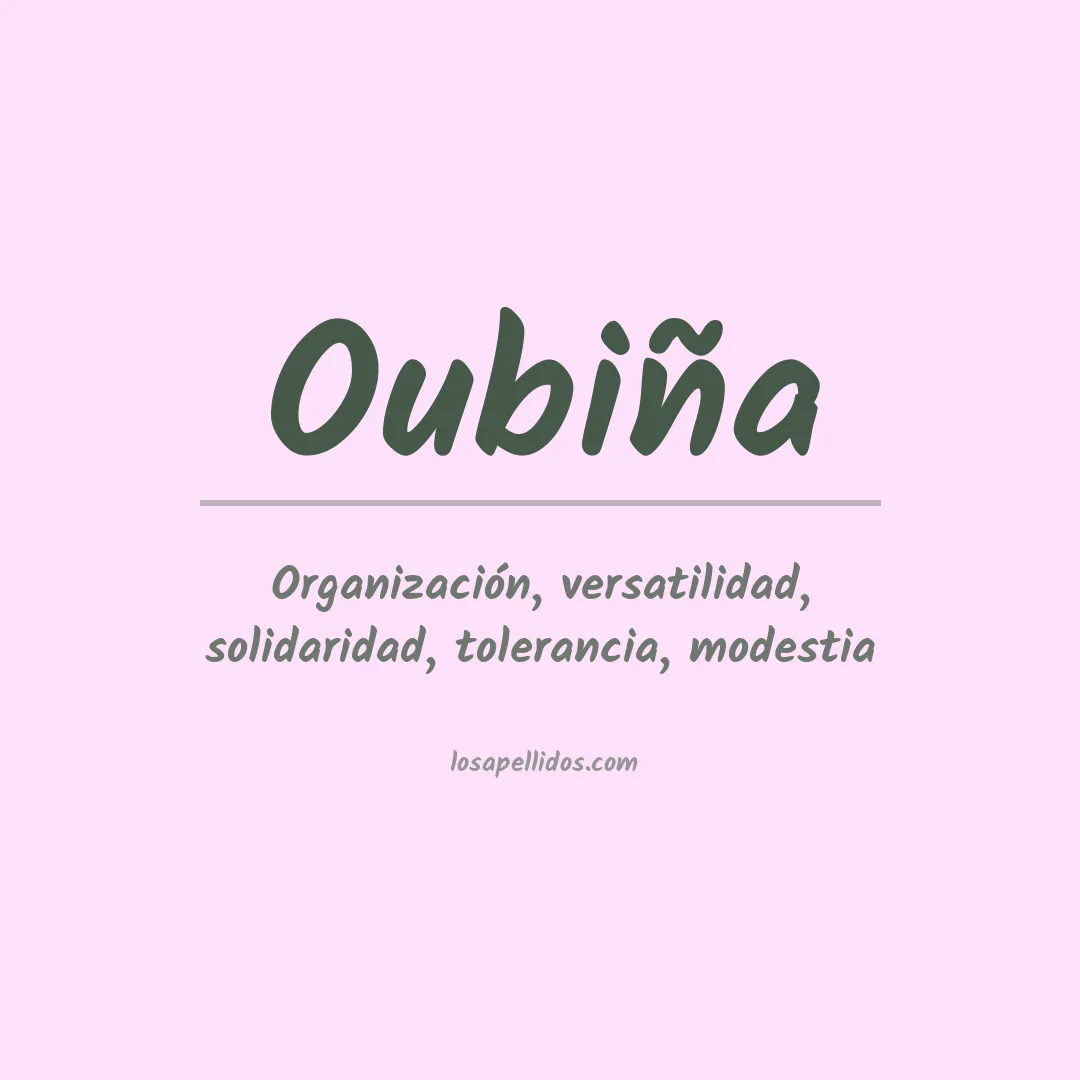 Significado del Apellido Oubiña