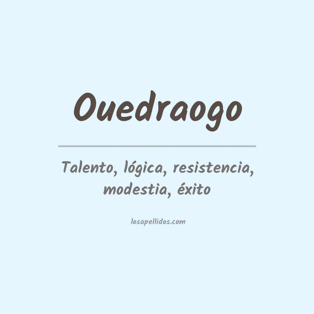 Apellido Ouedraogo
