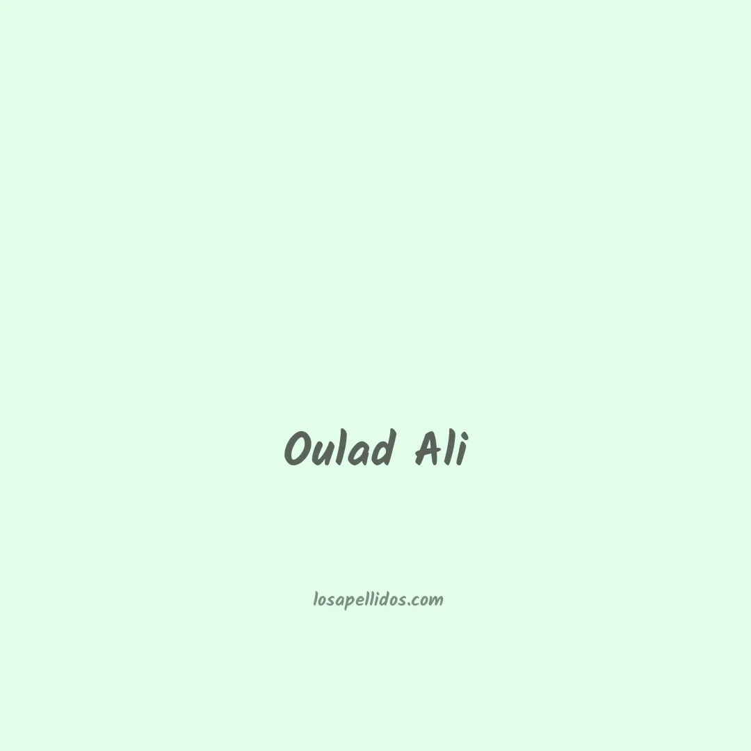 Oulad ali en chino