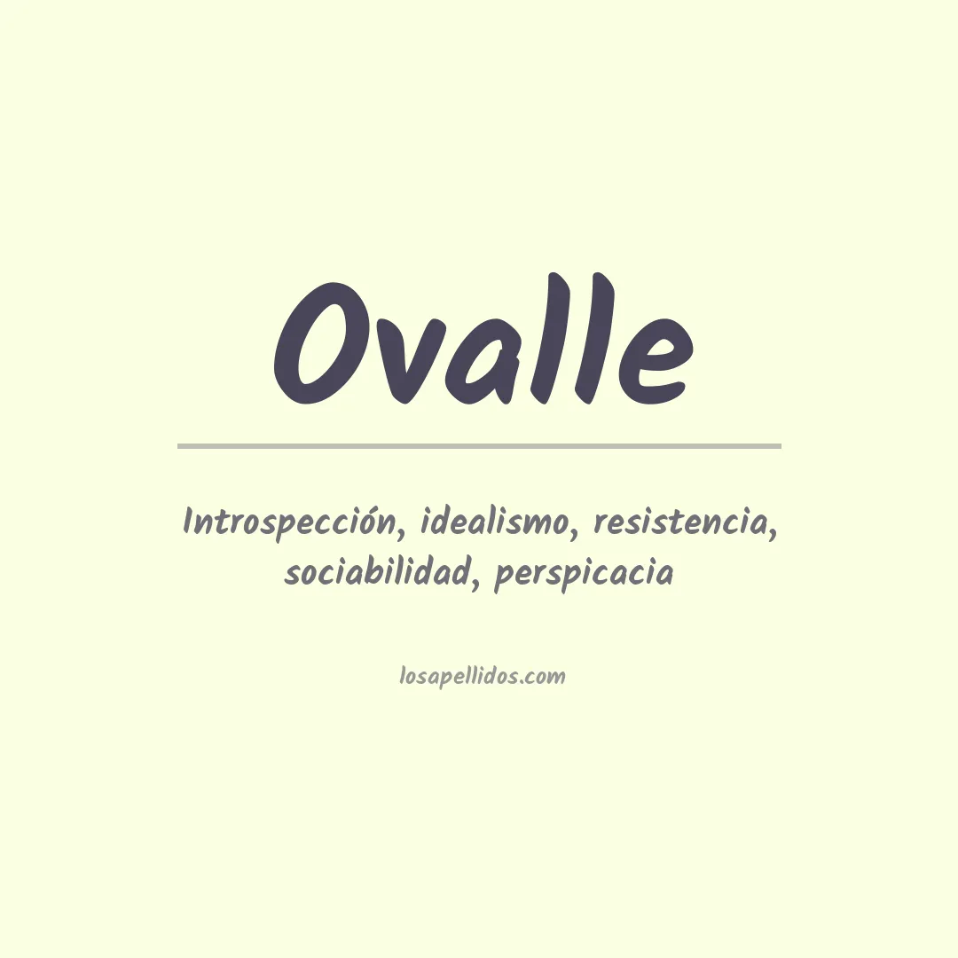 Apellido Ovalle