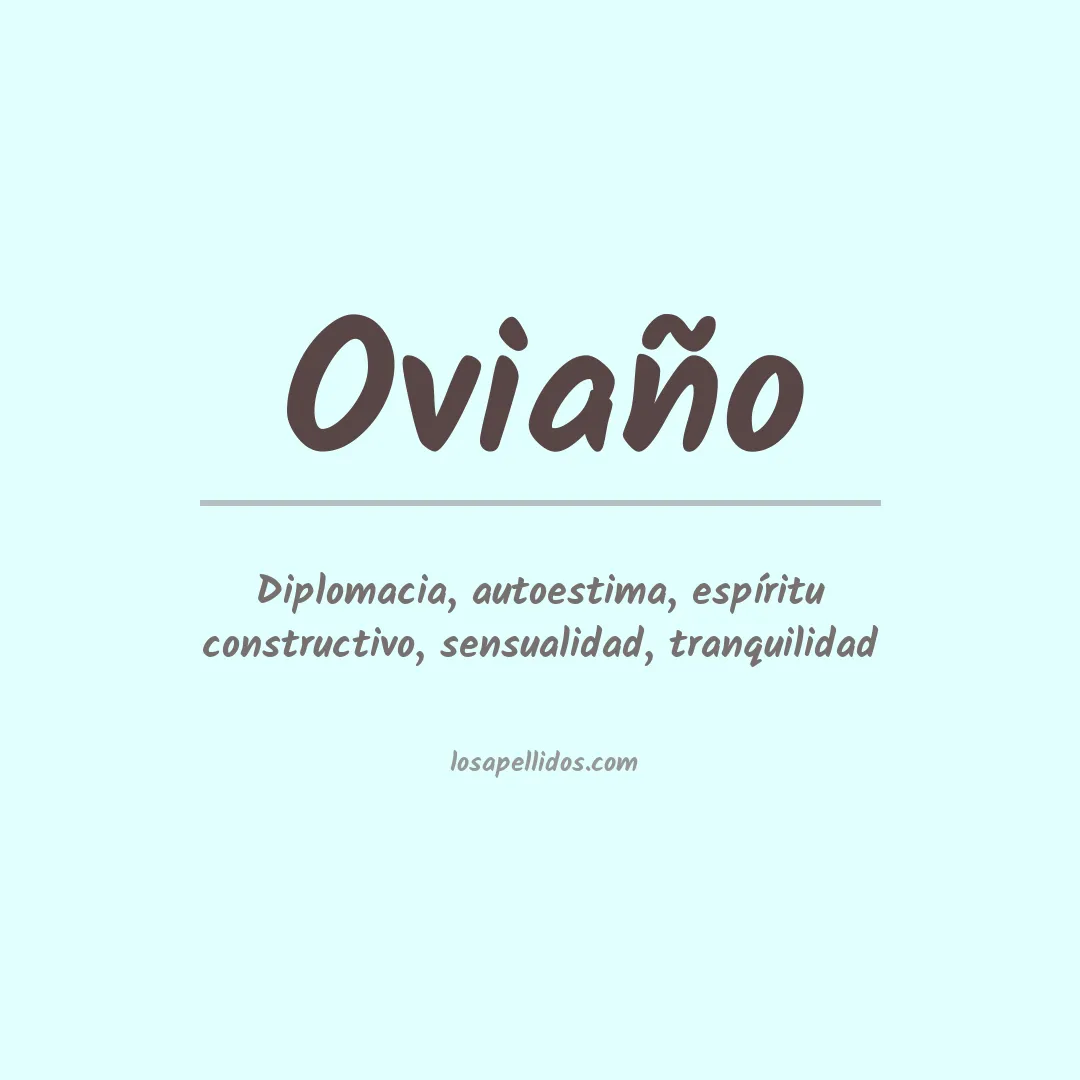 Significado del Apellido Oviaño