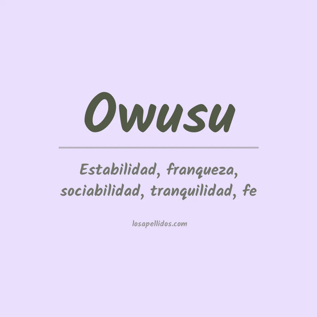 Apellido Owusu