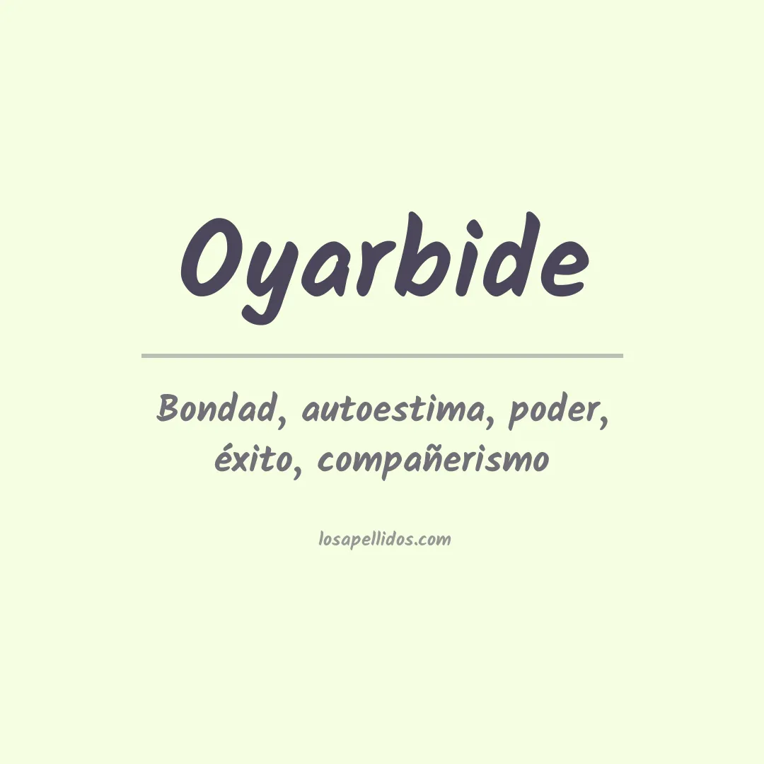 Apellido Oyarbide