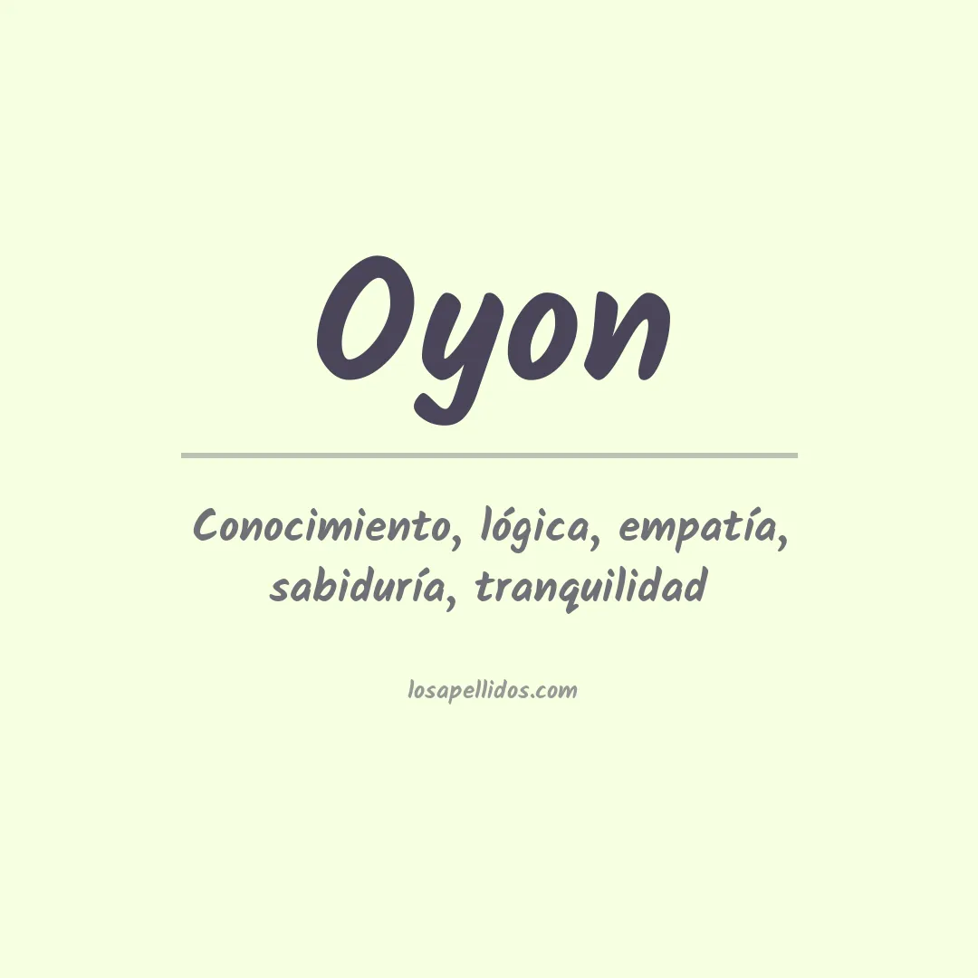 Apellido Oyon