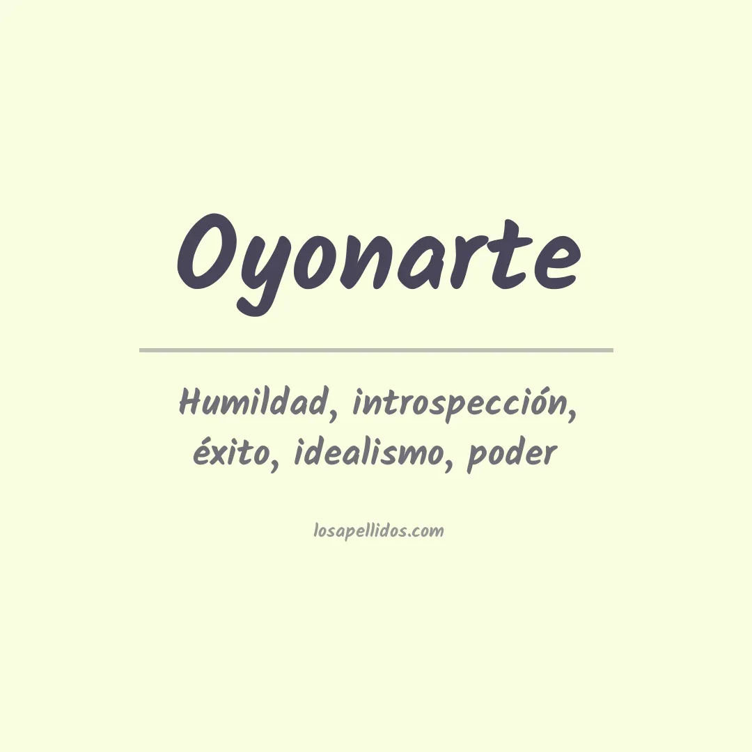 Apellido Oyonarte