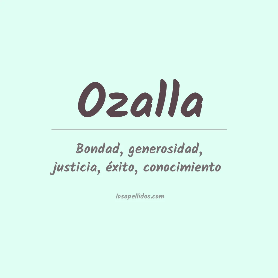 Apellido Ozalla
