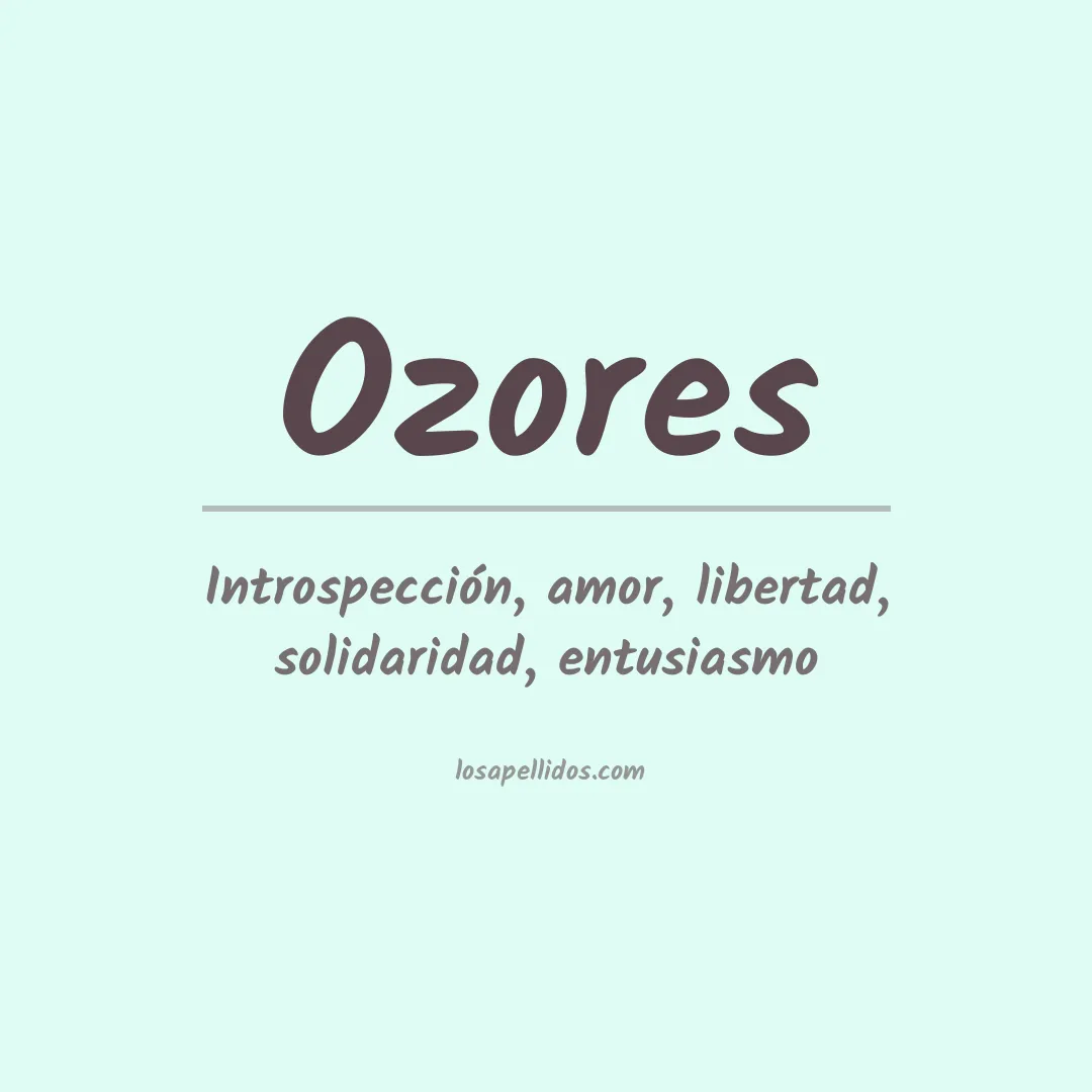 Apellido Ozores