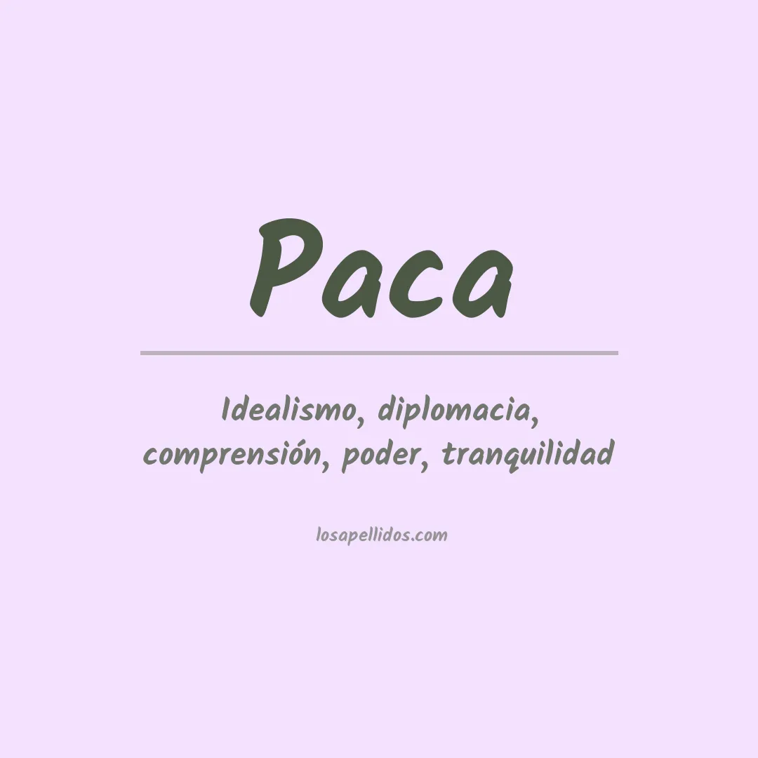 Apellido Paca