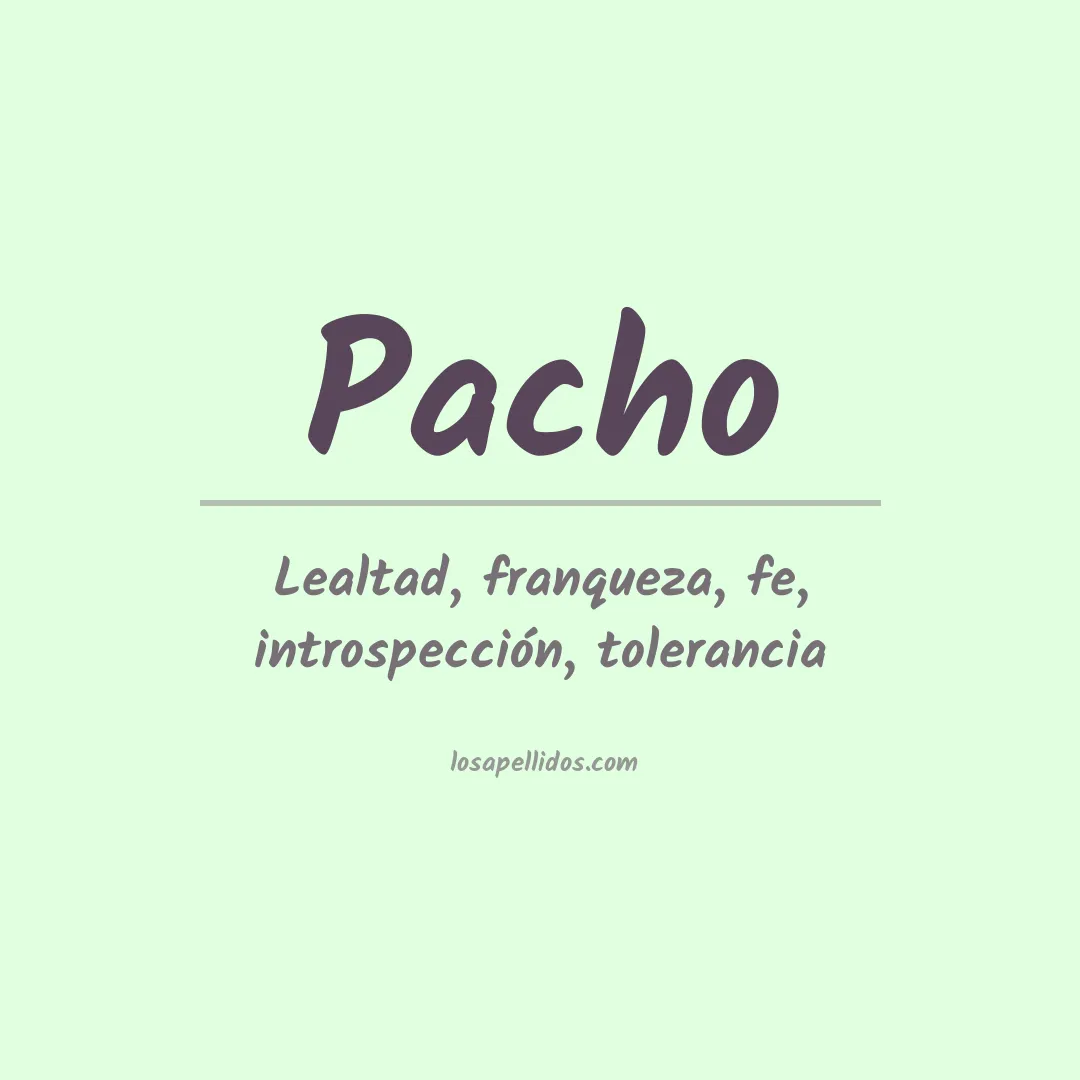 Apellido Pacho