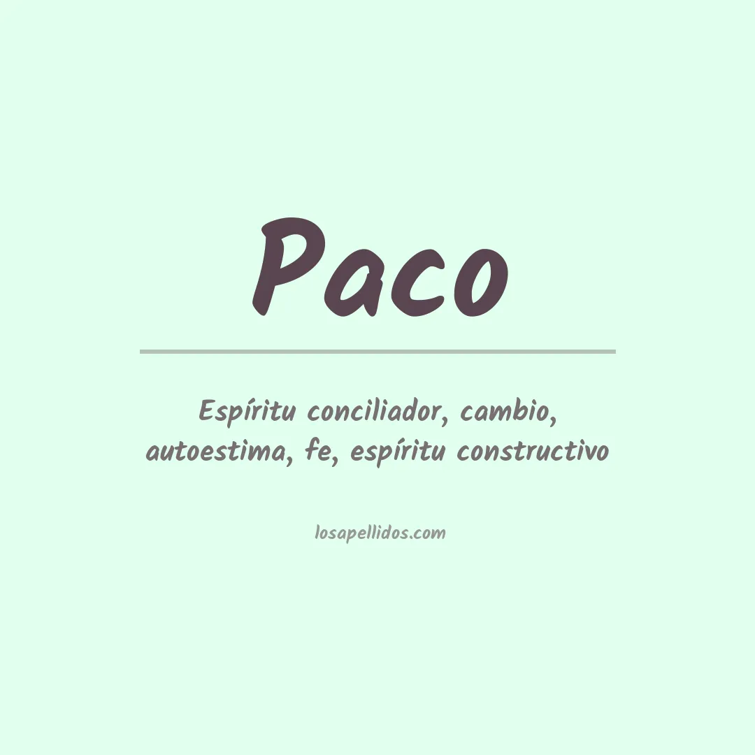 Apellido Paco