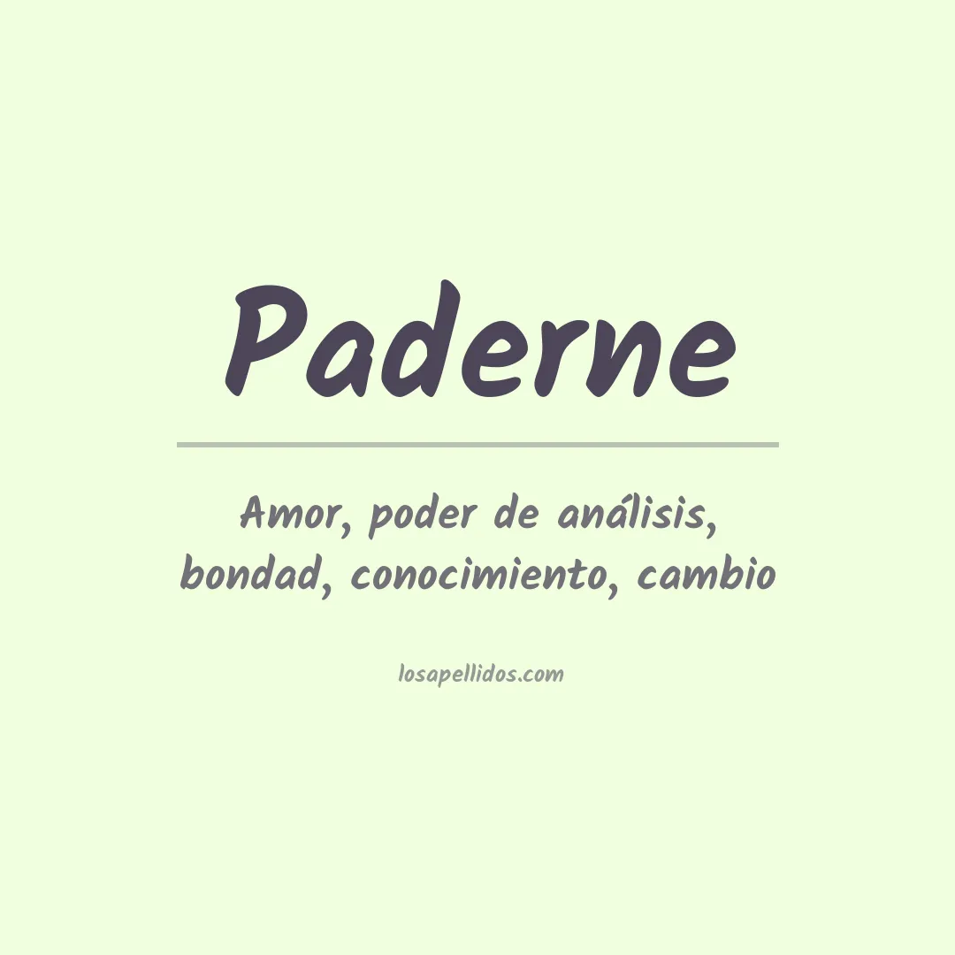 Apellido Paderne