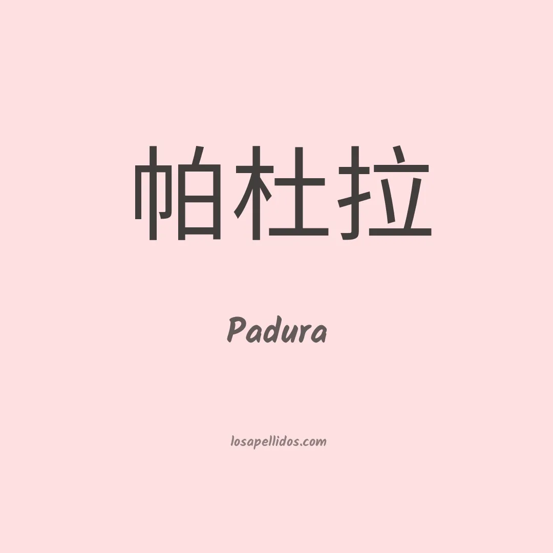 Padura en chino