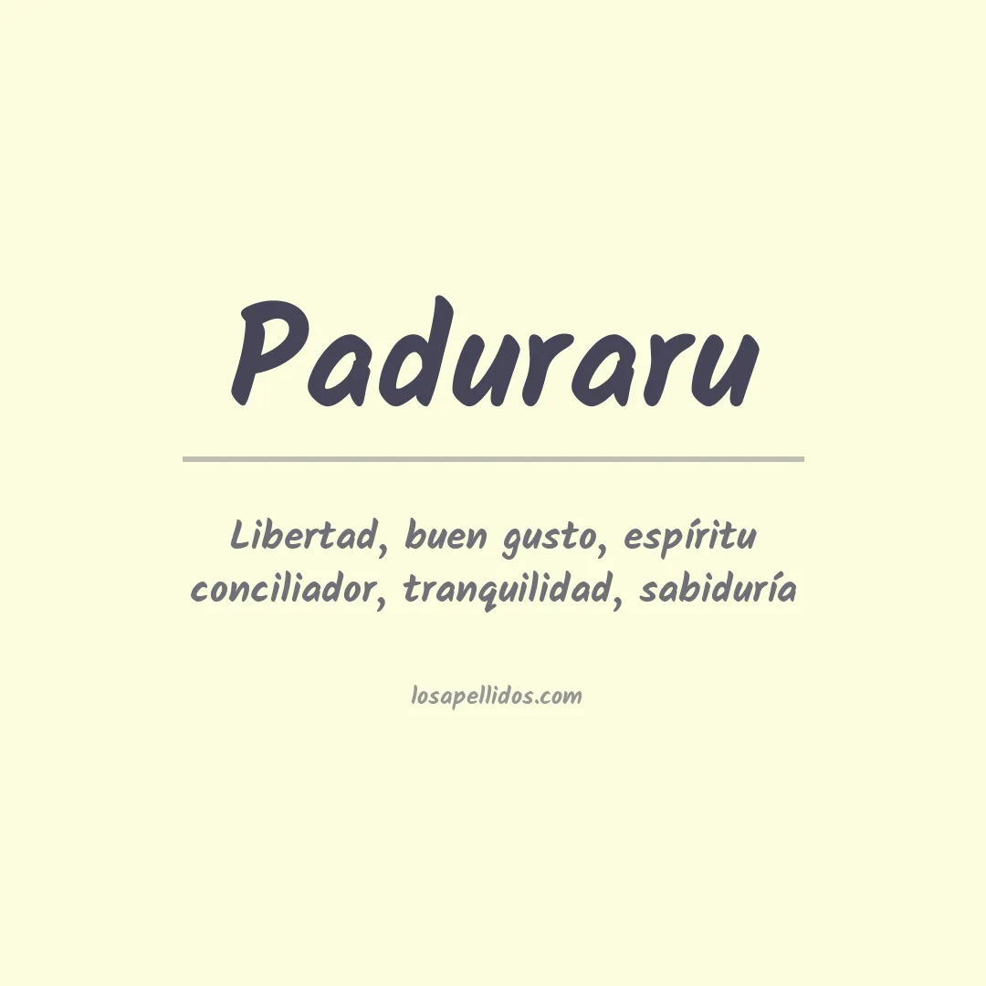 Apellido Paduraru