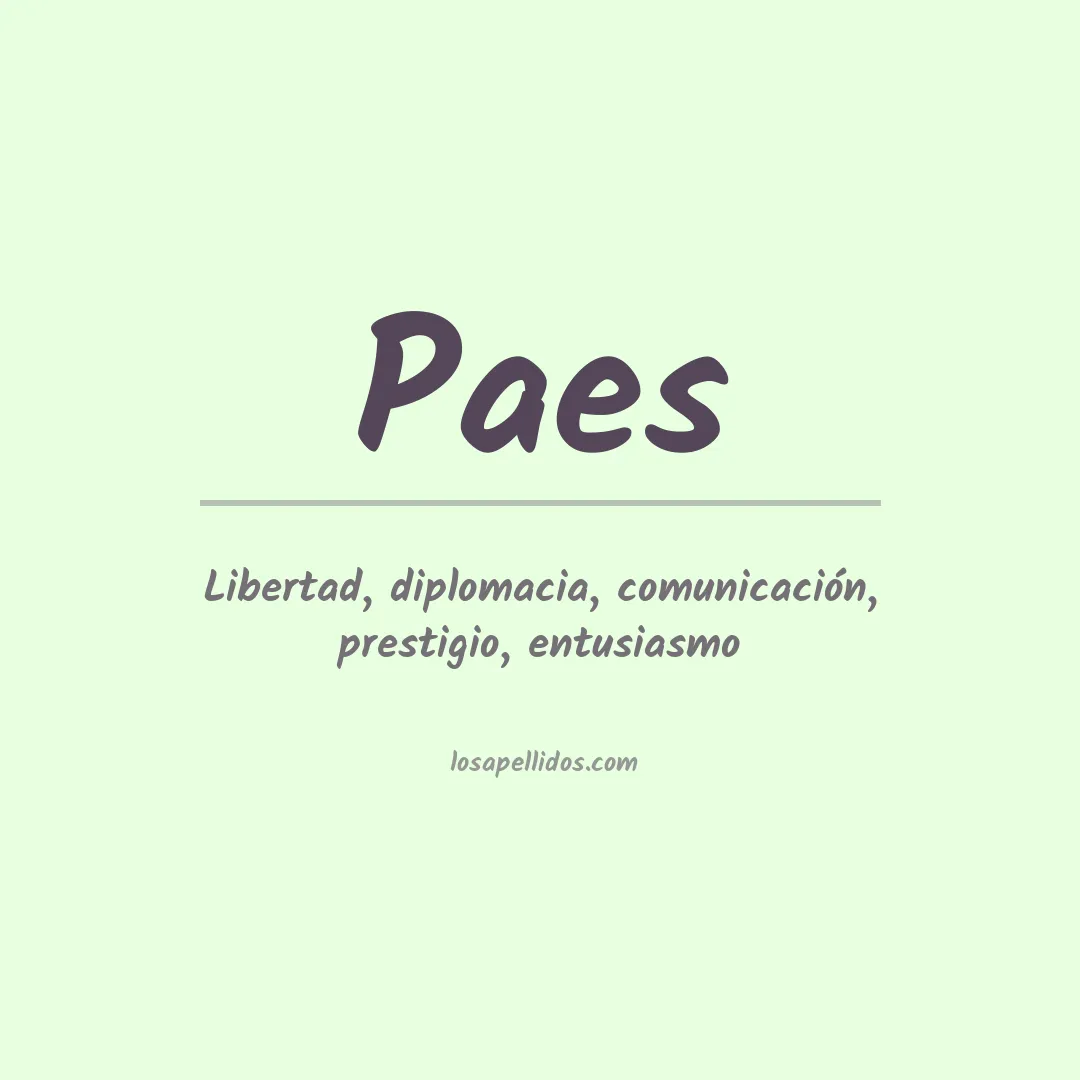 Apellido Paes