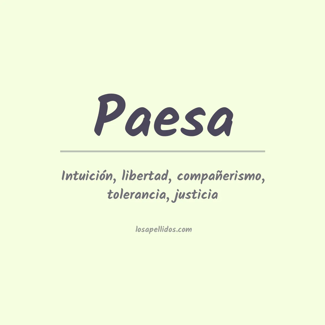 Apellido Paesa