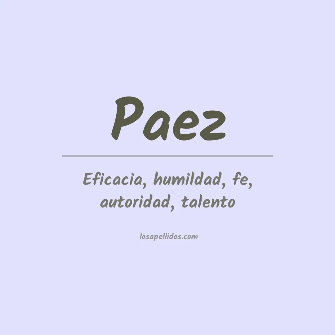 Apellido Páez