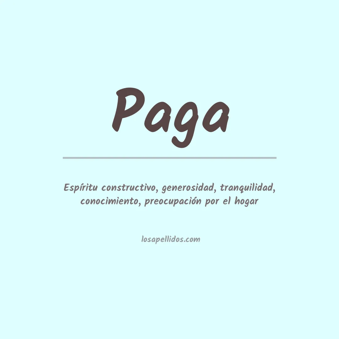 Apellido Paga
