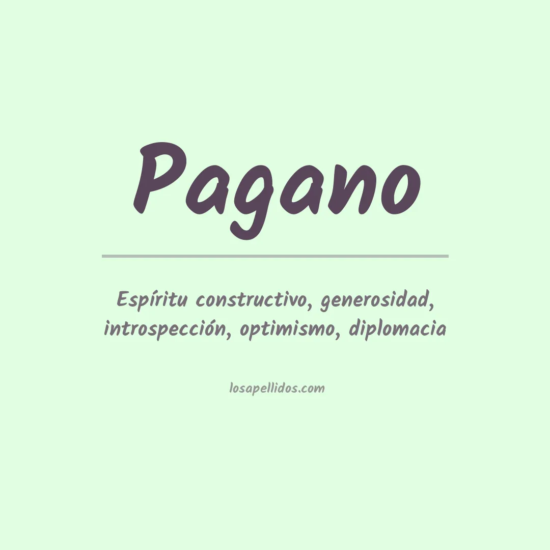 Apellido Pagano