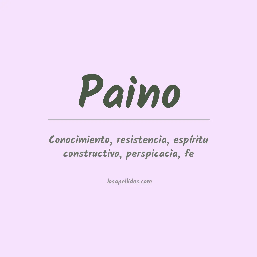 Apellido Paino