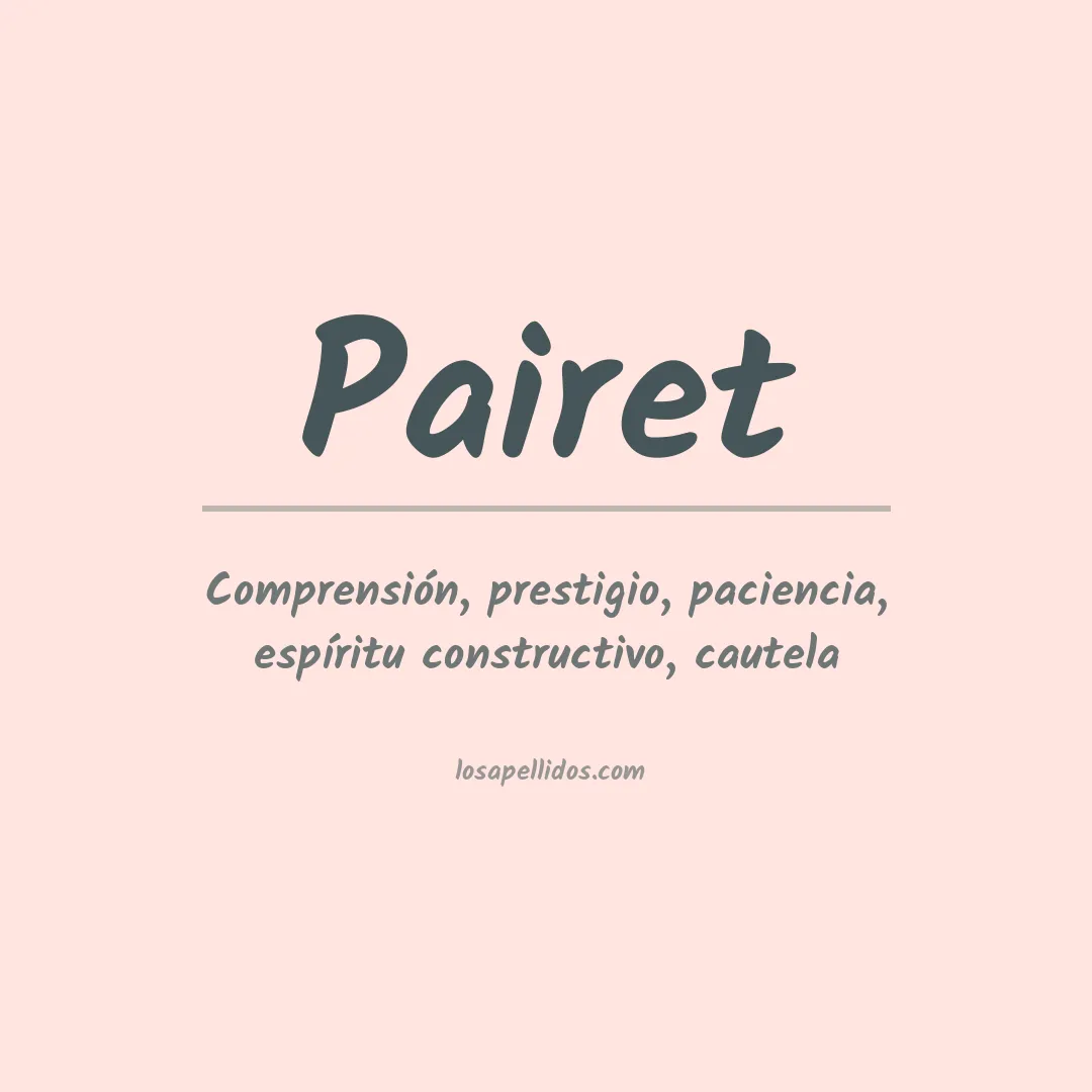 Apellido Pairet