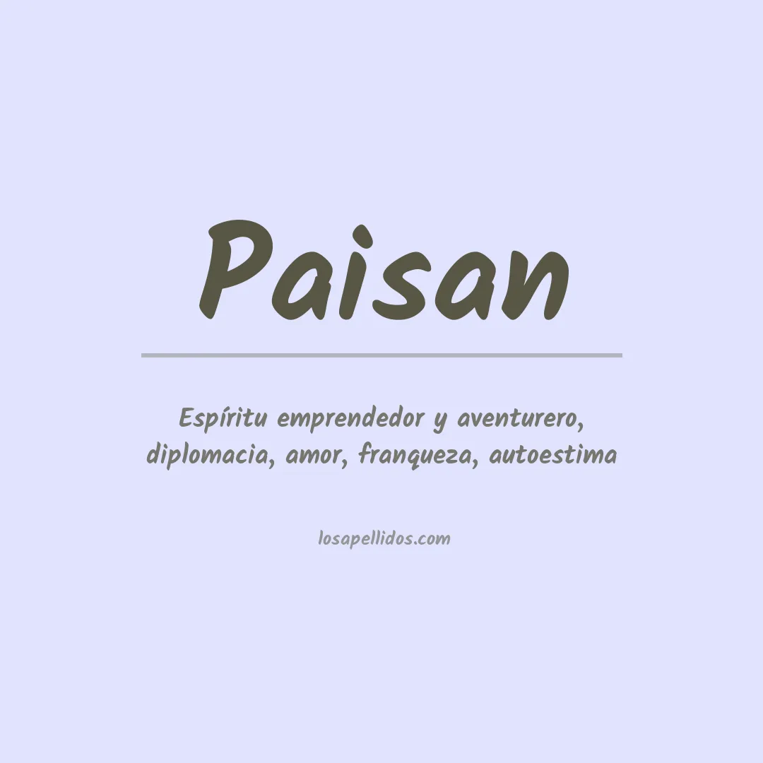 Apellido Paisan