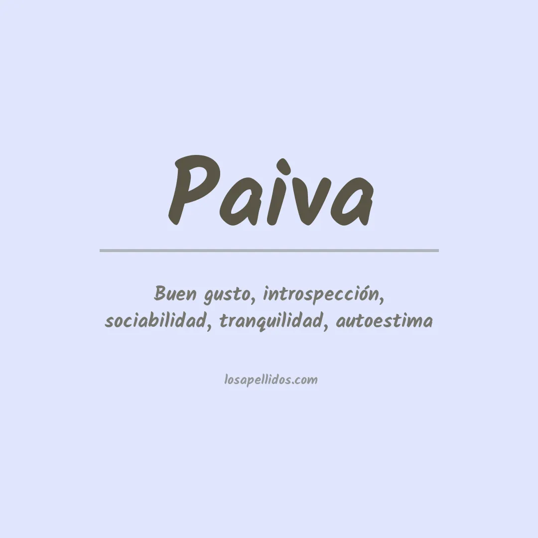 Apellido Paiva
