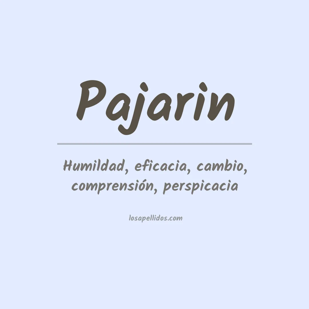 Apellido Pajarin