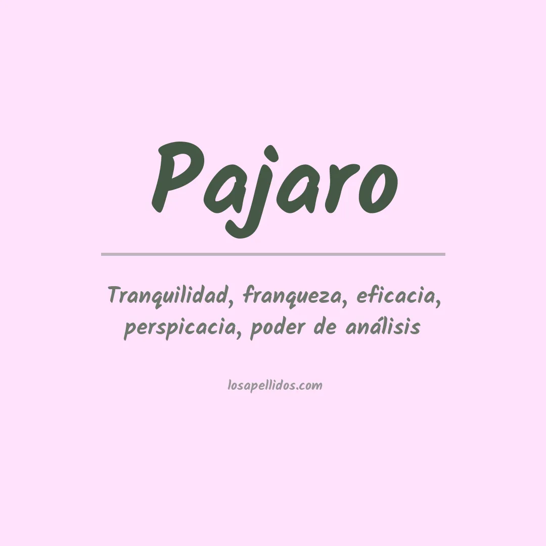 Apellido Pajaro