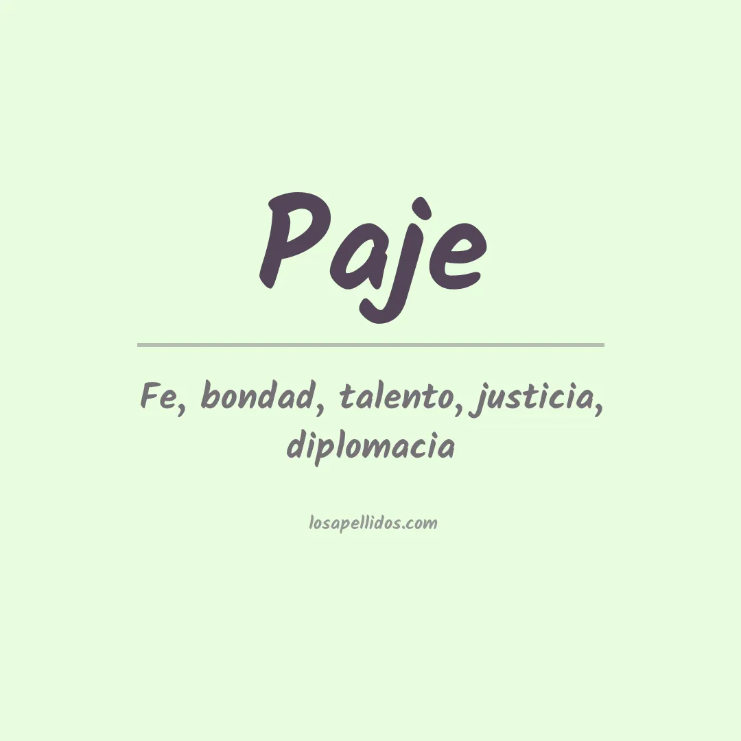 Apellido Paje