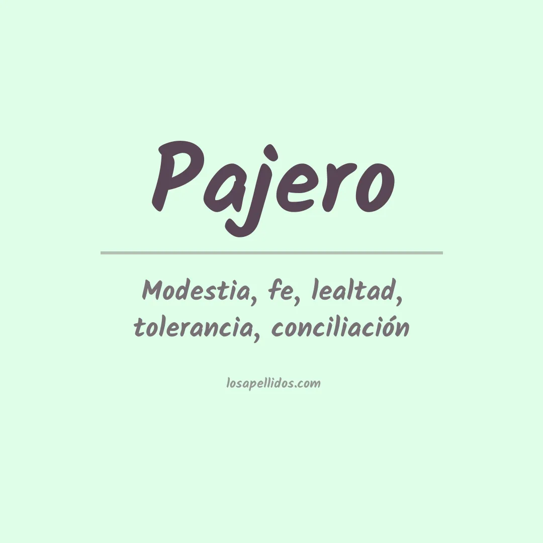 Apellido Pajero