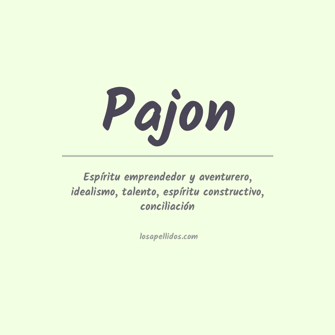 Apellido Pajon