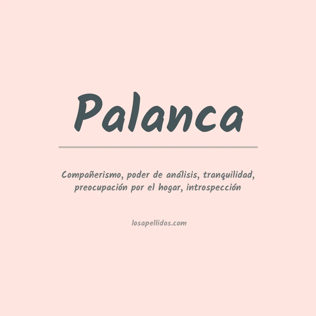 Apellido Palanca
