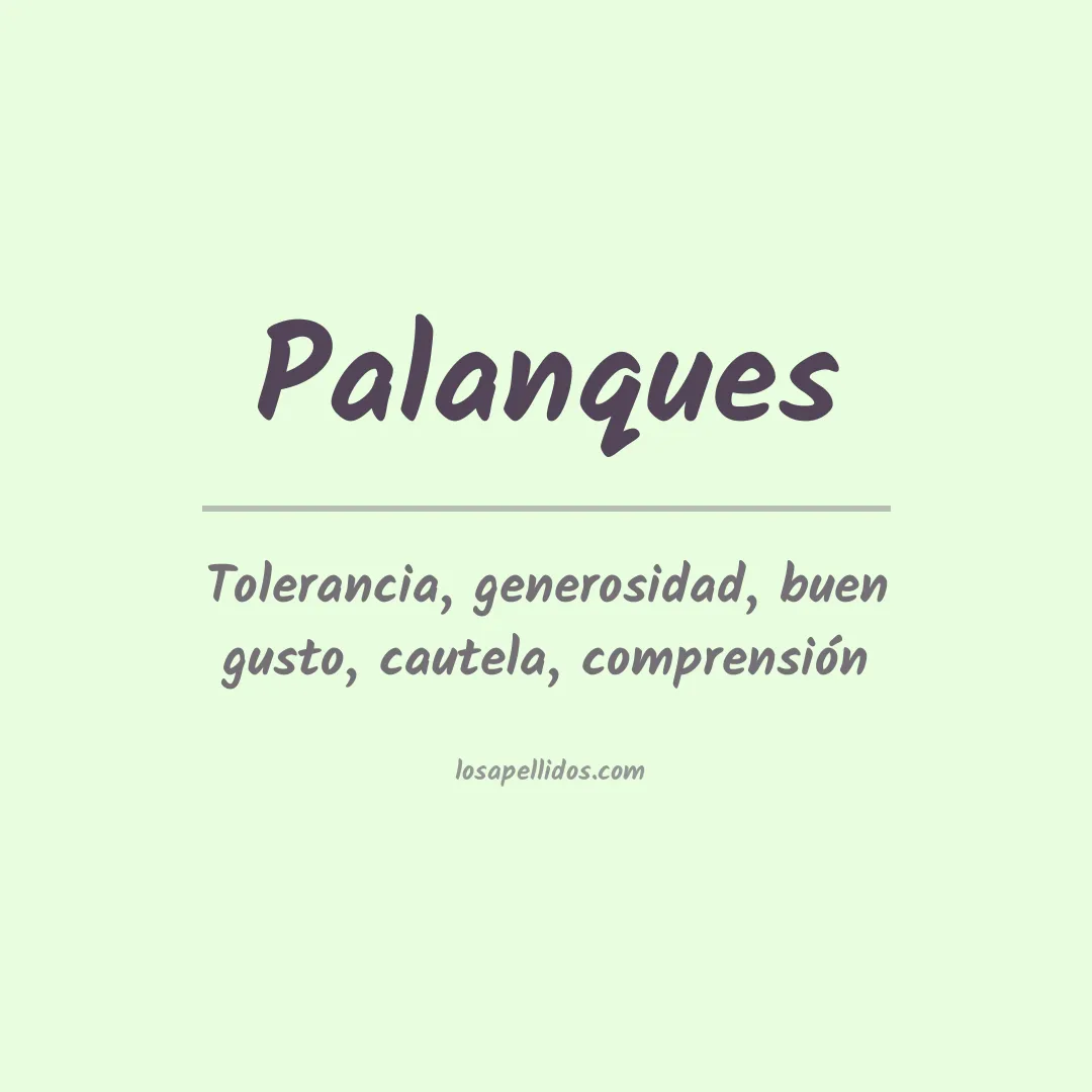Apellido Palanques