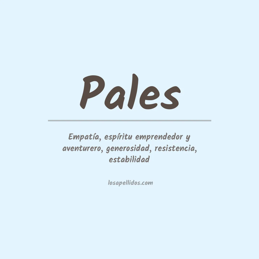 Apellido Pales