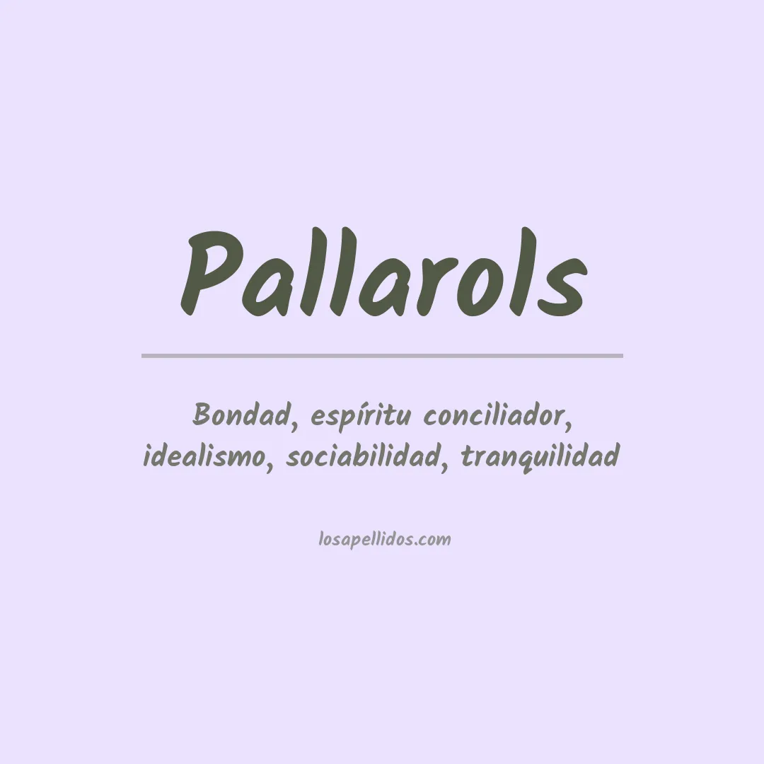 Apellido Pallarols