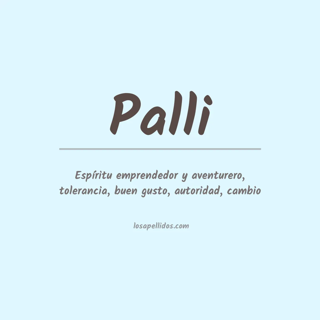 Apellido Palli