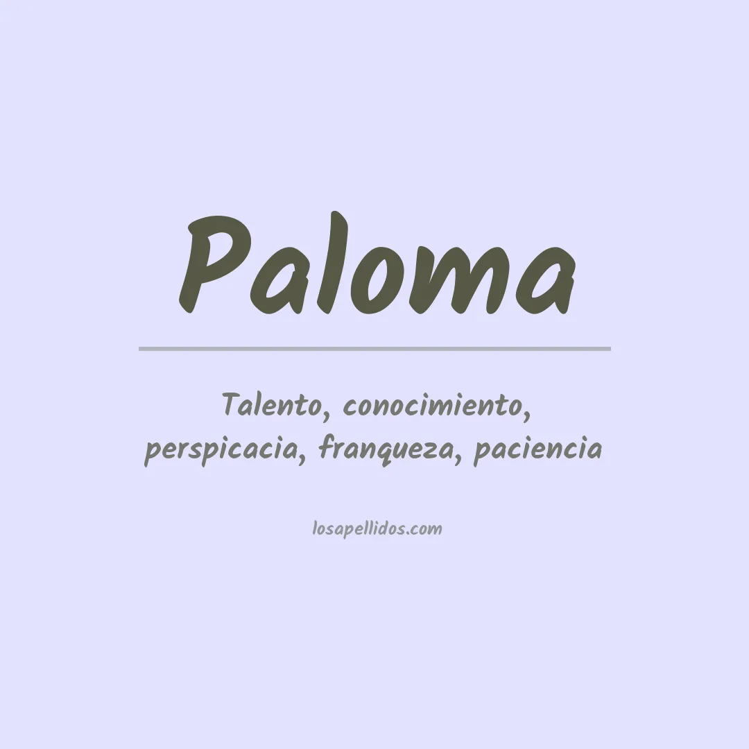 Apellido Paloma