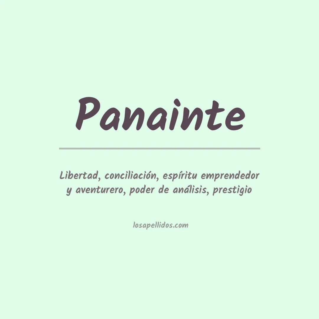 Apellido Panainte