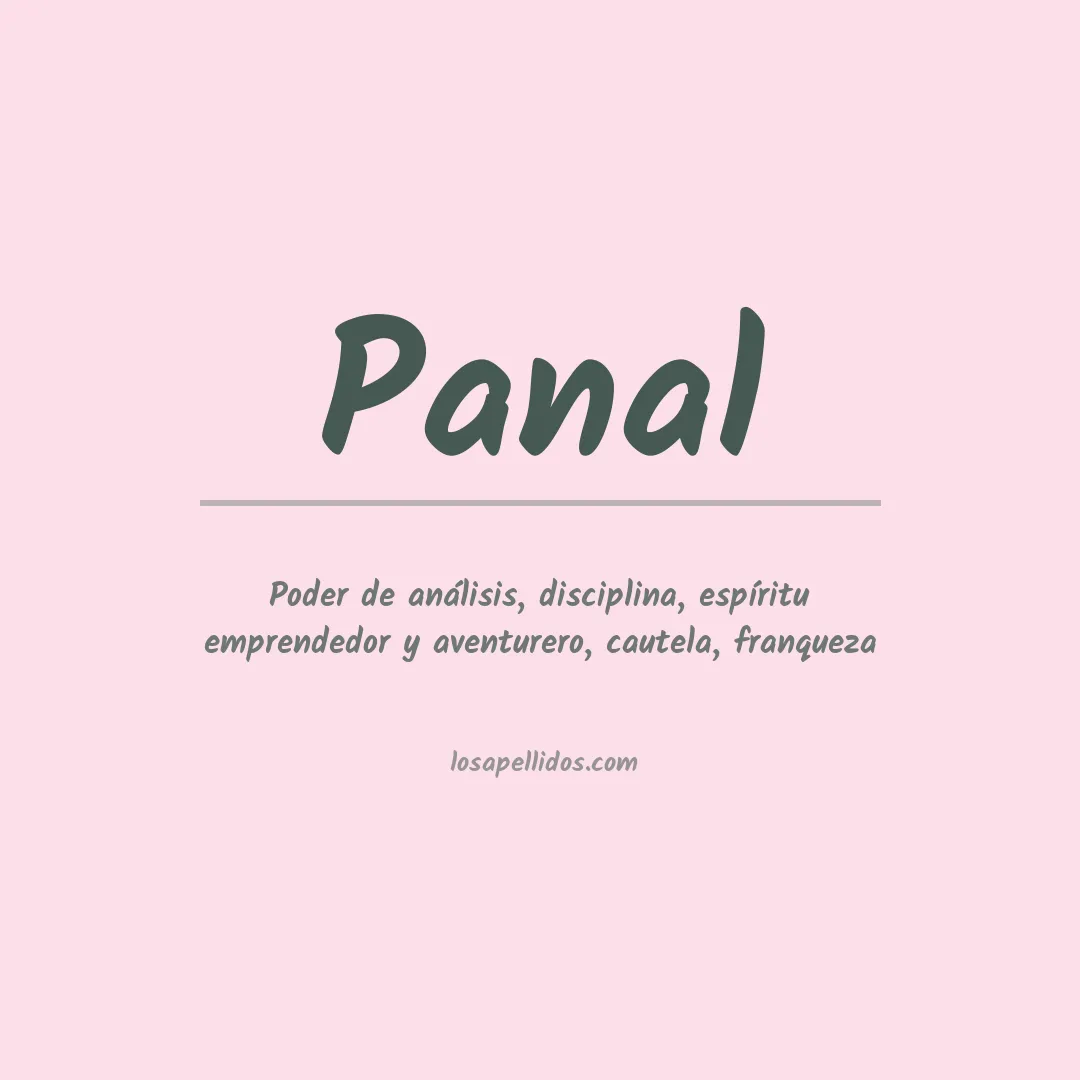 Apellido Panal