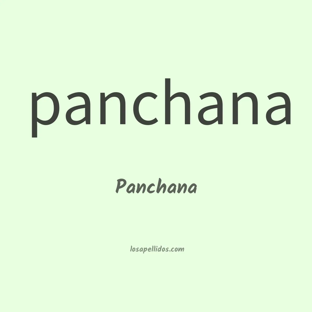 Panchana en chino