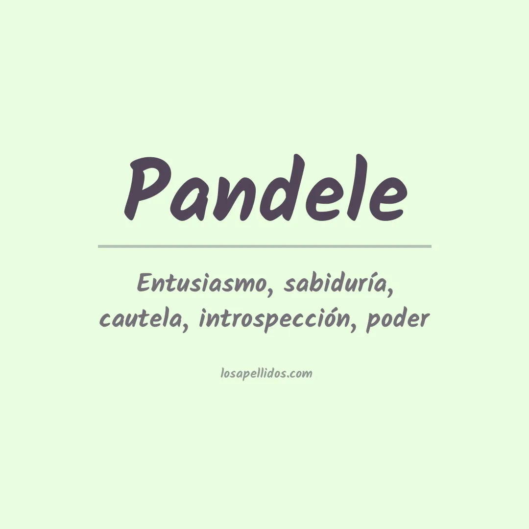 Apellido Pandele