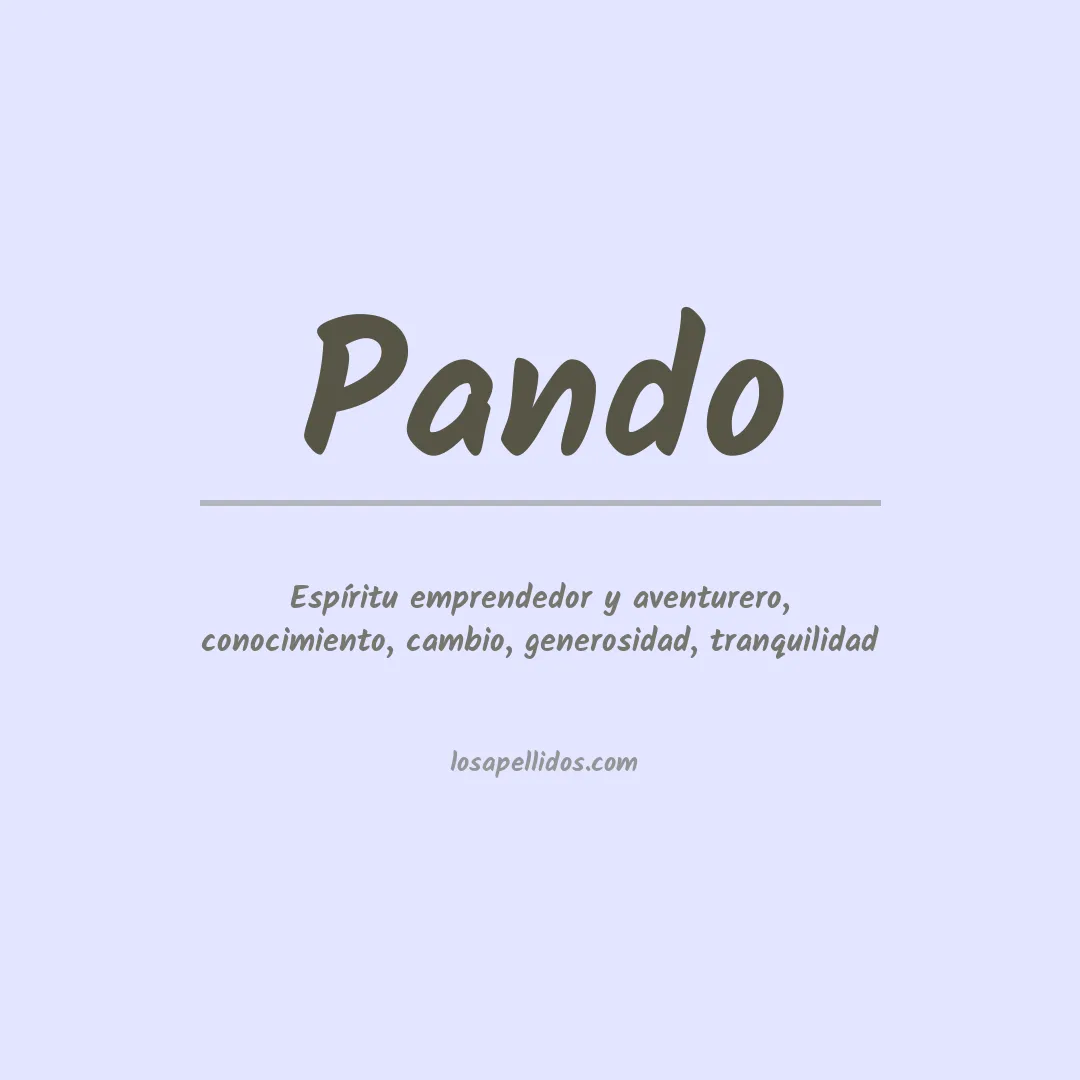 Apellido Pando