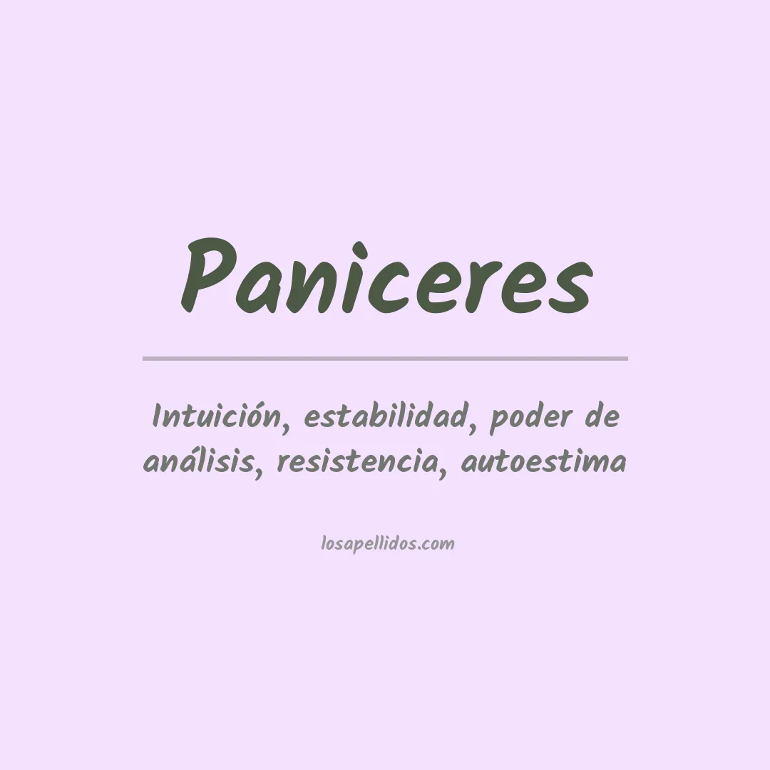 Significado del Apellido Paniceres