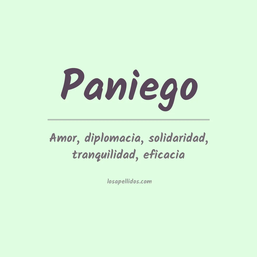 Significado del Apellido Paniego