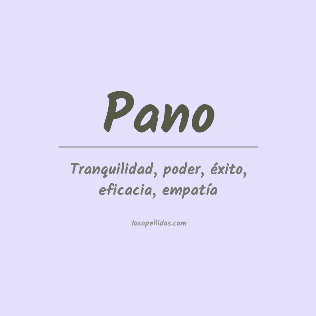 Apellido Pano