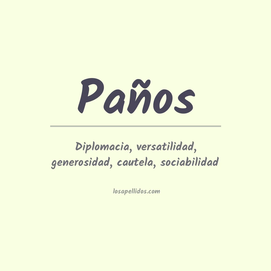 Apellido Paños