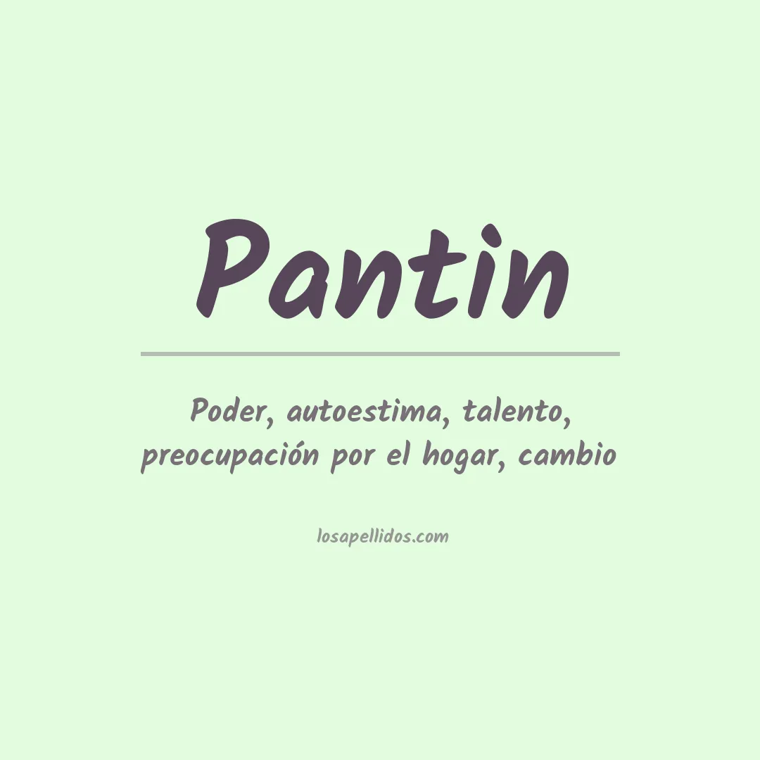 Apellido Pantin