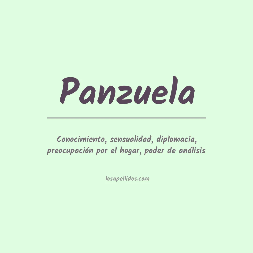 Significado del Apellido Panzuela