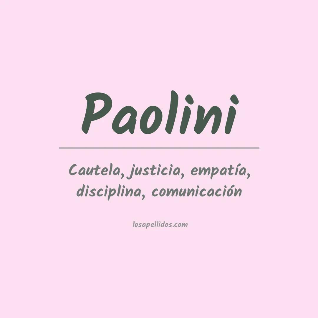 Apellido Paolini