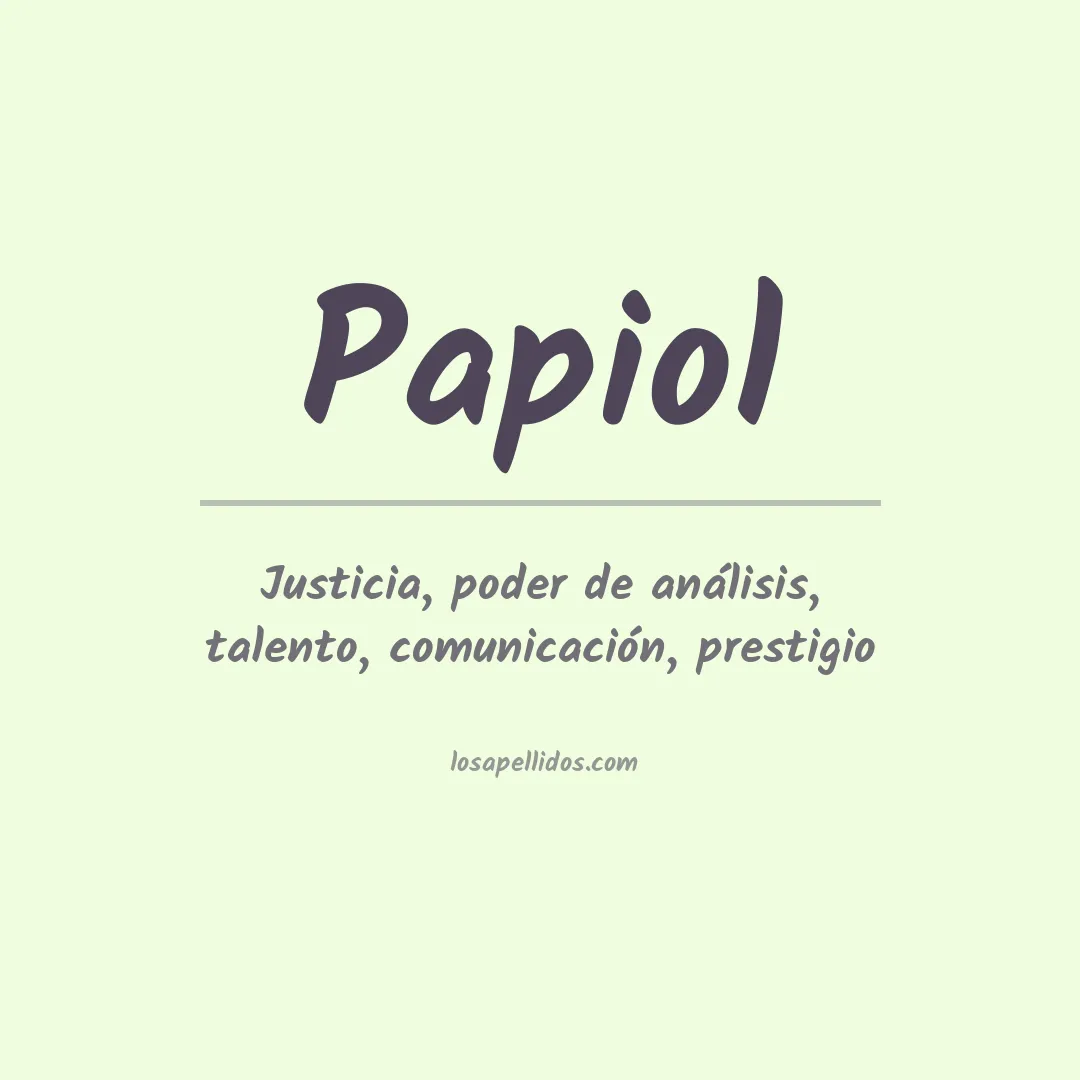 Apellido Papiol